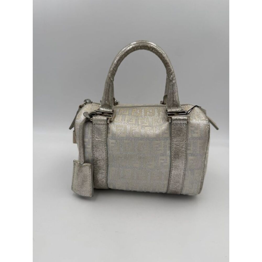Fendi FENDI Mini Bauletto FF Zucchino Laminated Women's Handbag